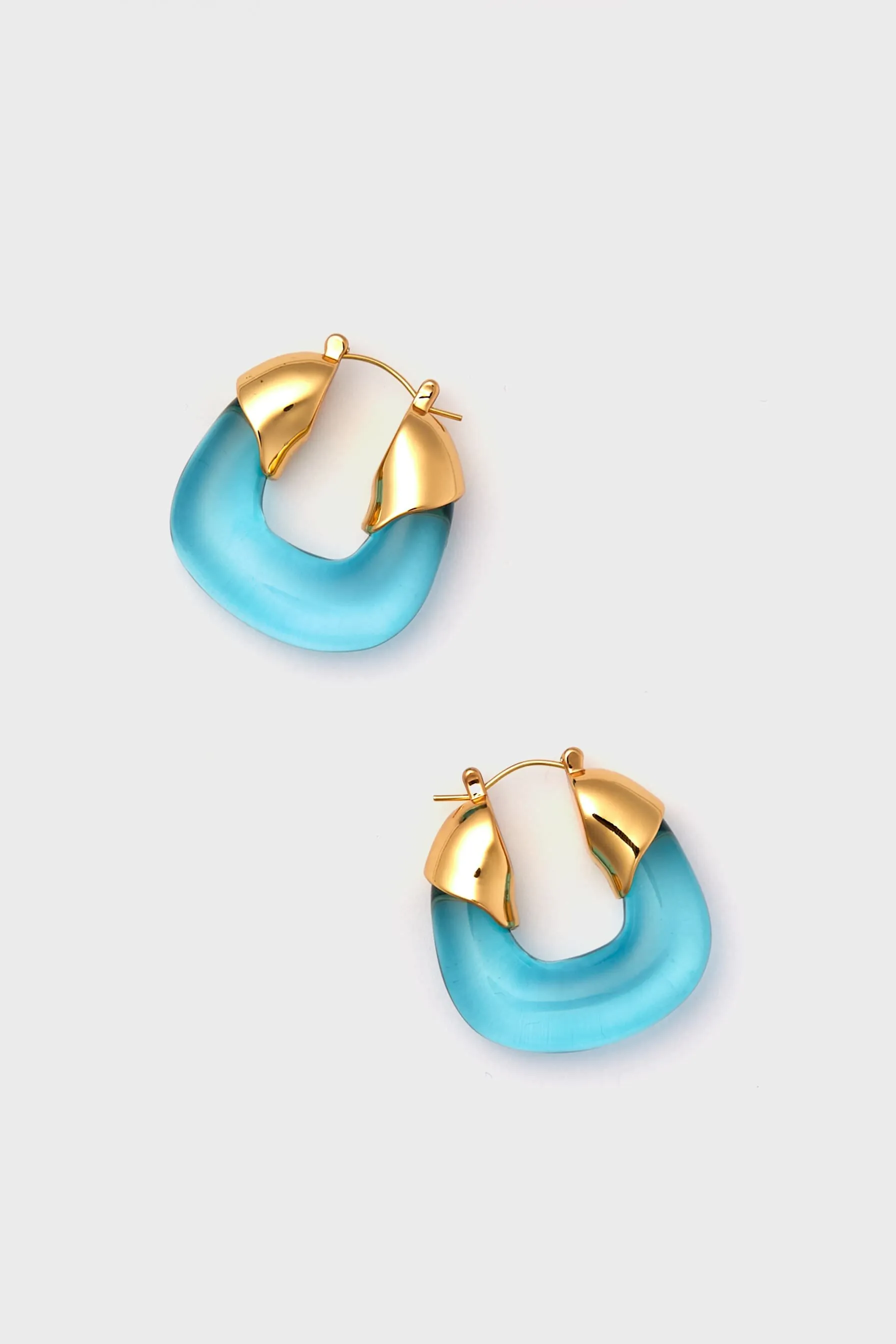 Turquoise Organic Hoops