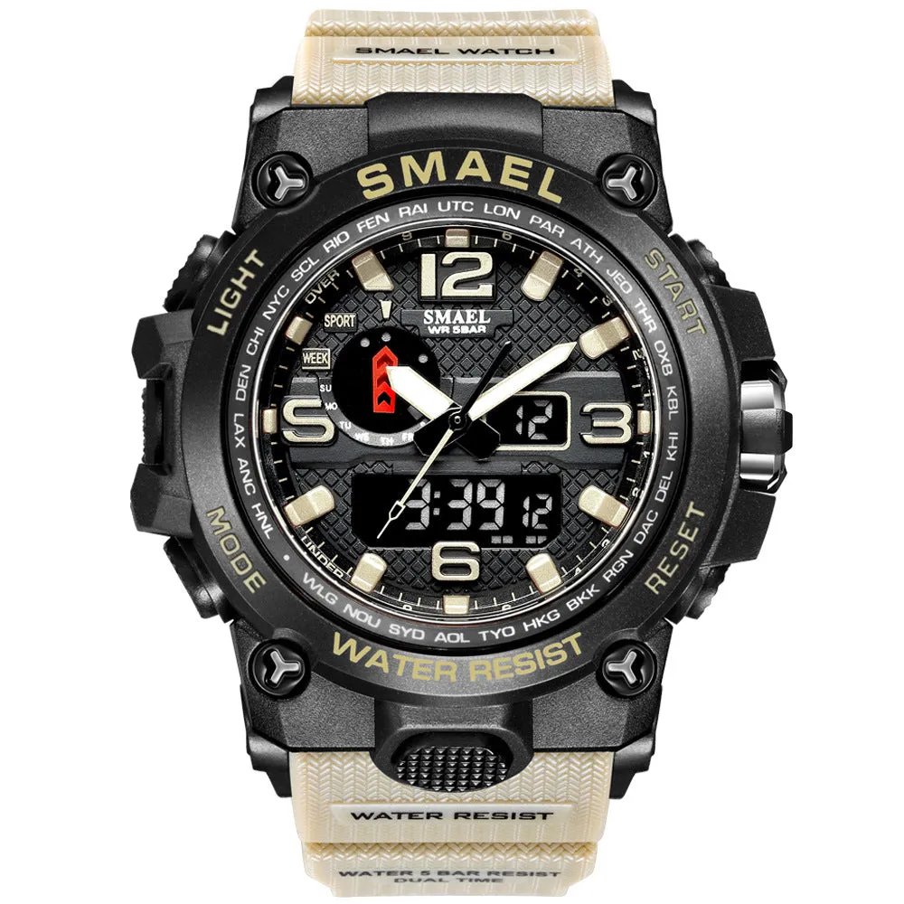 Warwolf 2 Special Forces Luminous Multi-Functional Waterproof Double Display Men Middle School Student Sports Outdoor Large Dial Watch Men