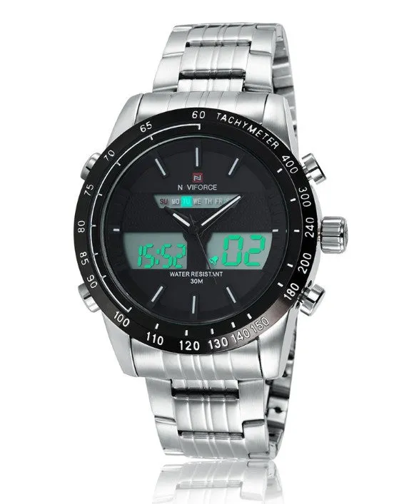 Waterproof Electronic Watch, Sports Men's Watch, Steel Band Men's Watch