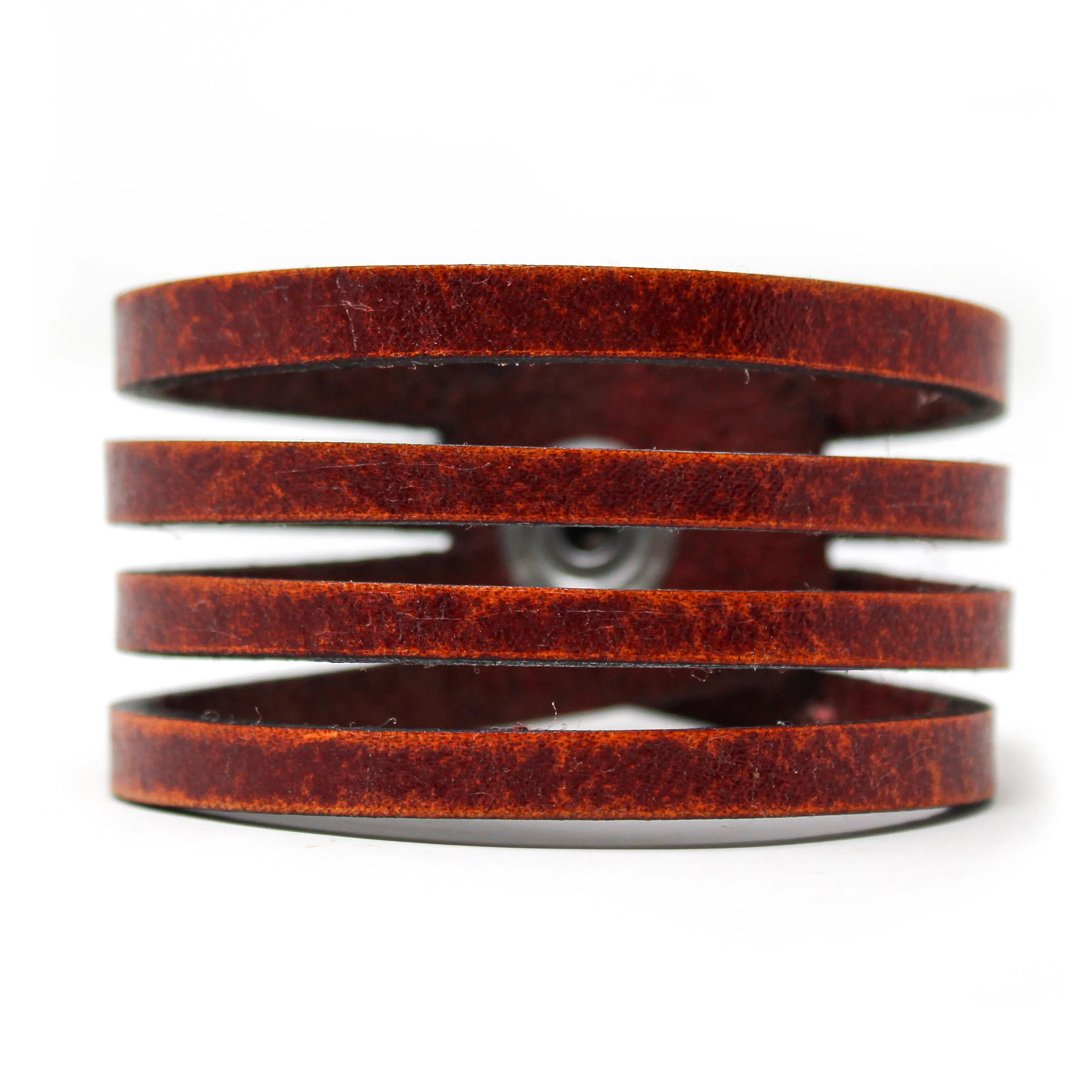 Women's Leather Cuff - Slice Cut Cuff